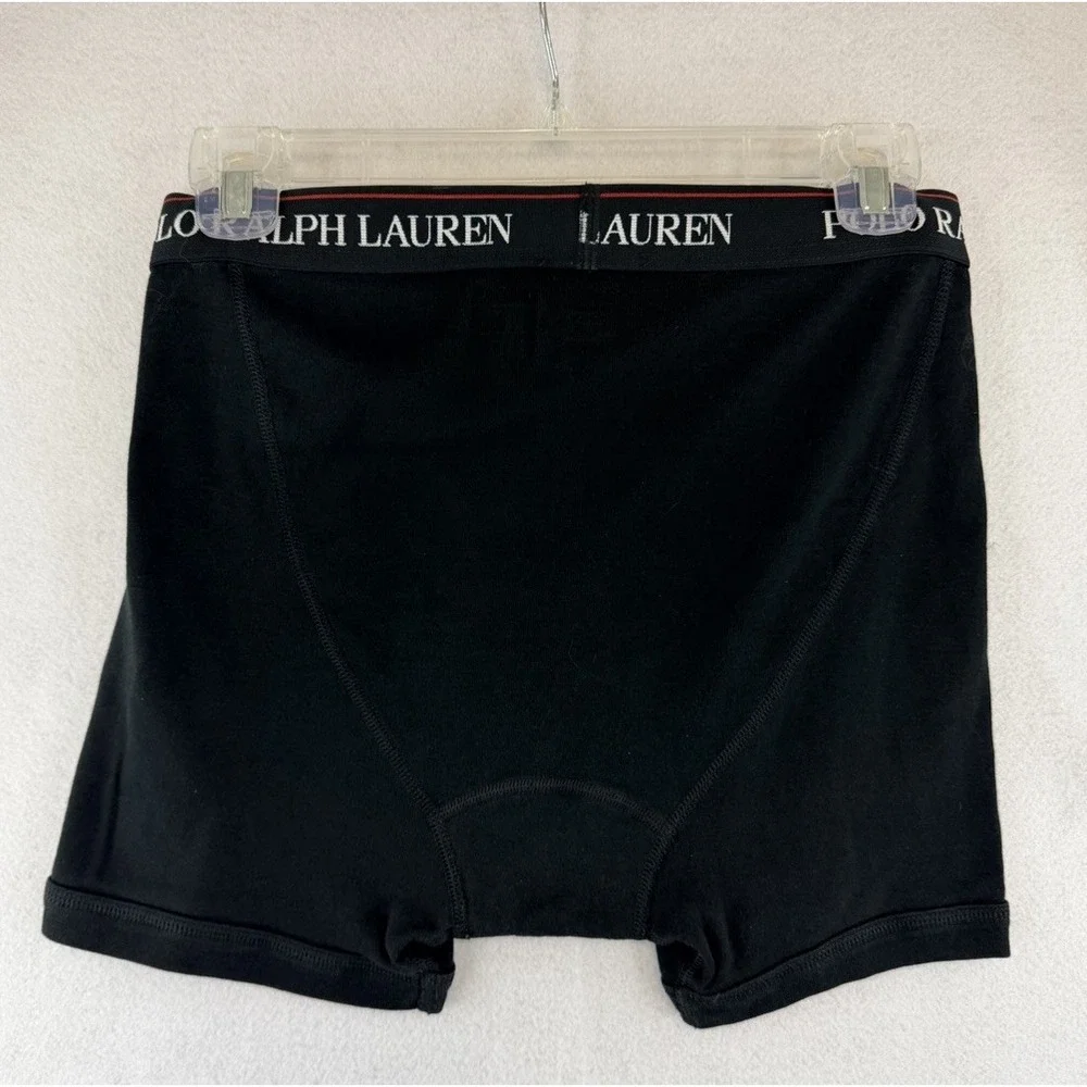 Polo Ralph Lauren Men's Black Cotton Boxer Brief Classic Fit, Size Medium, NWOT‎